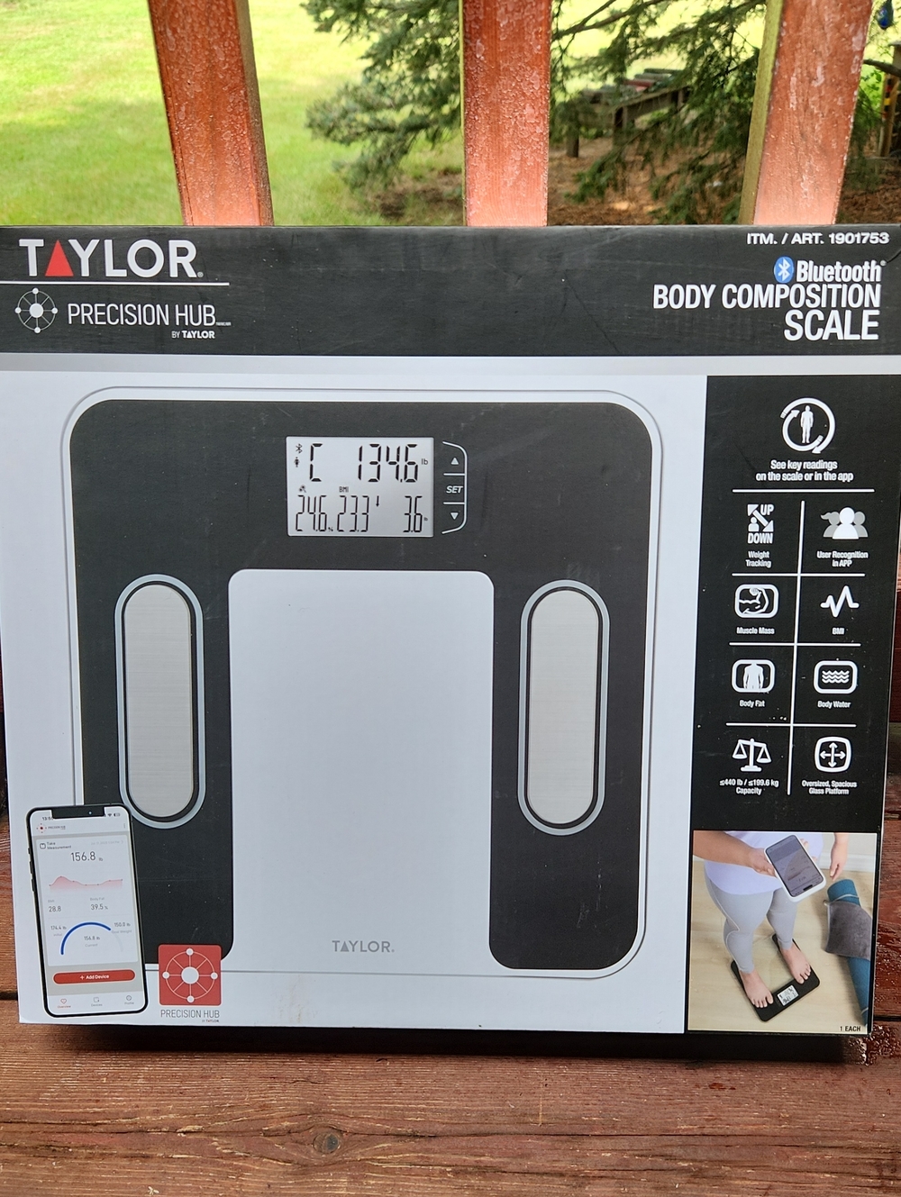 Taylor Smart Body Composition Scale - White & Black